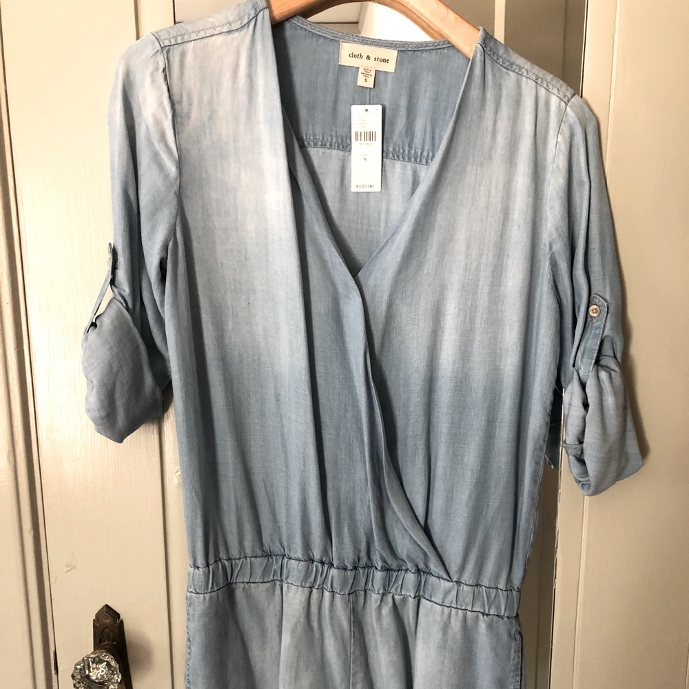NWT Cloth & Stone Chambray Romper